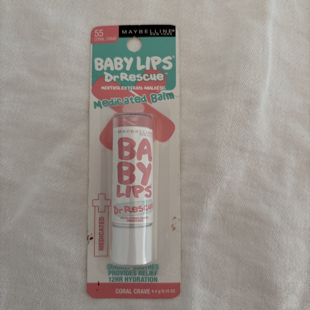 Maybelline New York Baby Lips Dr Rescue Medicated Balm w/Menthol Coral Crave #55